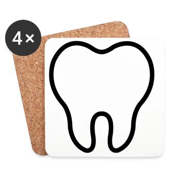Tooth - Coasters (set of 4) - white - Front