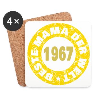 1967 - Dessous de verre (lot de 4) - blanc - Devant