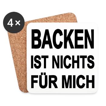 Backen - Untersetzer (4er-Set) - Weiß - Vorne