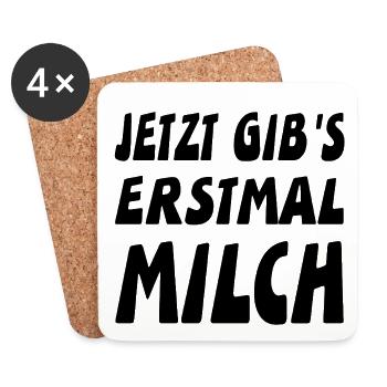 Milch - Untersetzer (4er-Set) - Weiß - Vorne