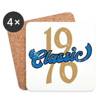 Millésime 1976 - Dessous de verre (lot de 4) - blanc - Devant