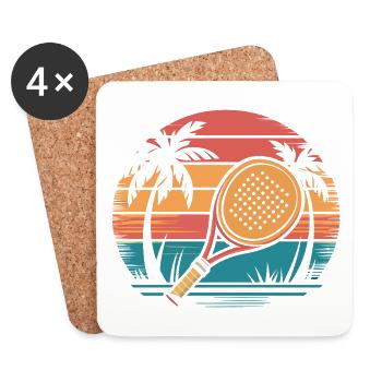 Padel Sunset - Coasters (set of 4) - white - Front