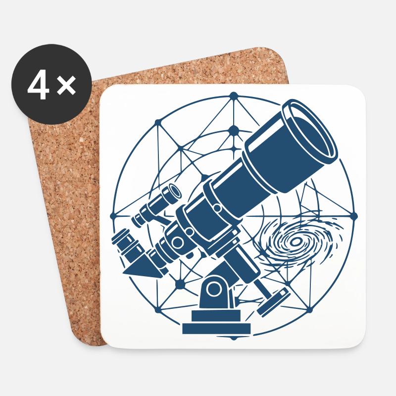 Teleskop Astrofotografie - Untersetzer (4er-Set) - Weiß