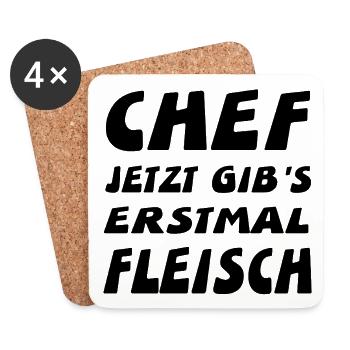 Chef - Untersetzer (4er-Set) - Weiß - Vorne