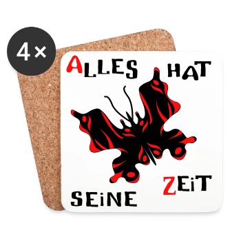 Schmetterling - Untersetzer (4er-Set) - Weiß - Vorne