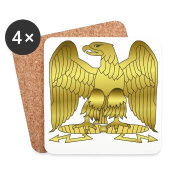 Napoleon Golden Imperial Eagle Crest - Coasters (set of 4) - white - Front