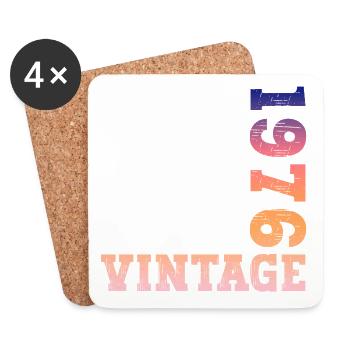 Millésime 1976 - Dessous de verre (lot de 4) - blanc - Devant