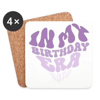 Cadeau rétro vintage pour le 16e anniversaire 2010 - Dessous de verre (lot de 4) - blanc - Devant