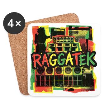 Raggatek Session Soundsystem - Untersetzer (4er-Set) - Weiß - Vorne