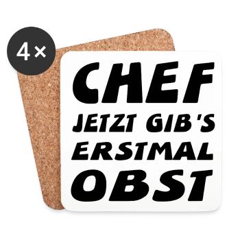 Chef - Untersetzer (4er-Set) - Weiß - Vorne