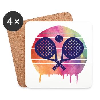 Padel Sport - Coasters (set of 4) - white - Front
