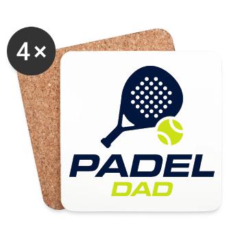 Padel Dad Funny Padel Gift Shirt - Coasters (set of 4) - white - Front