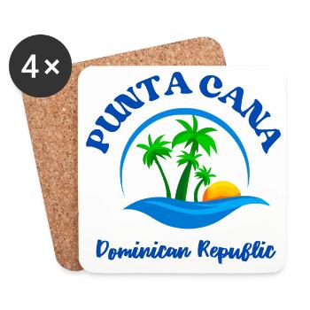 Punta Cana Beach - Coasters (set of 4) - white - Front