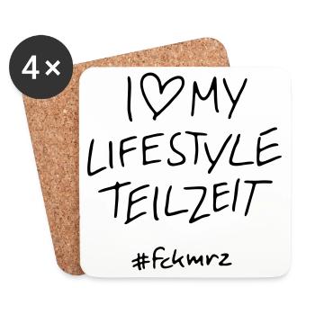 Lifestyle Teizeit - Untersetzer (4er-Set) - Weiß - Vorne
