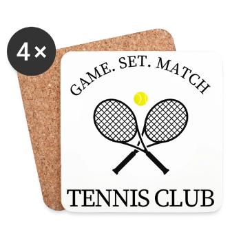  Tennis Club - Untersetzer (4er-Set) - Weiß - Vorne