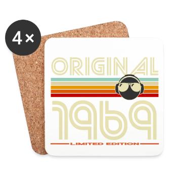Originale Retro-Edition von 1969 - Untersetzer (4er-Set) - Weiß - Vorne