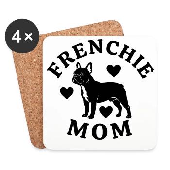 Frenchie_MomFrenchie Maman - Dessous de verre (lot de 4) - blanc - Devant