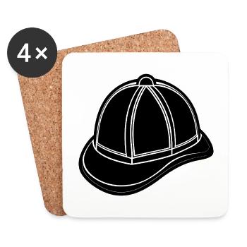 Fireman hat - Coasters (set of 4) - white - Front