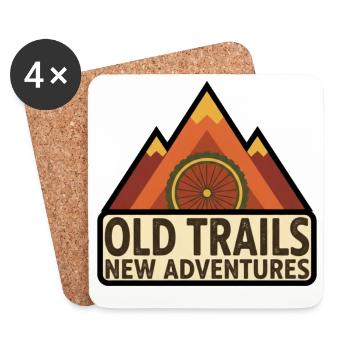 Anciens Sentiers Nouvelles Aventures Vélo de VTT - Dessous de verre (lot de 4) - blanc - Devant