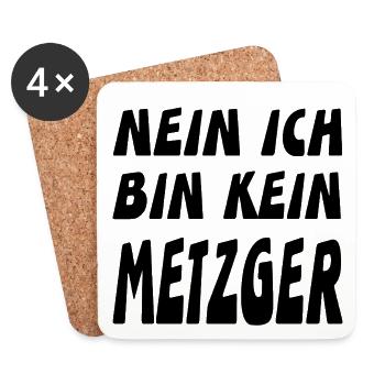 Metzger - Untersetzer (4er-Set) - Weiß - Vorne