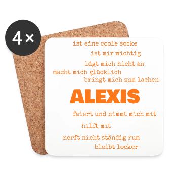 Alexis - Untersetzer (4er-Set) - Weiß - Vorne