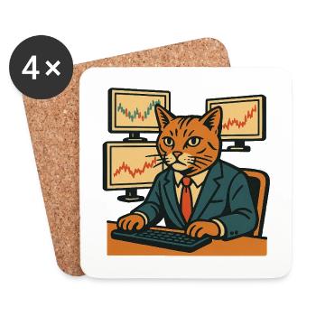 Achetez The Dip Nap, le sac à main Rip Funny Cat - Dessous de verre (lot de 4) - blanc - Devant