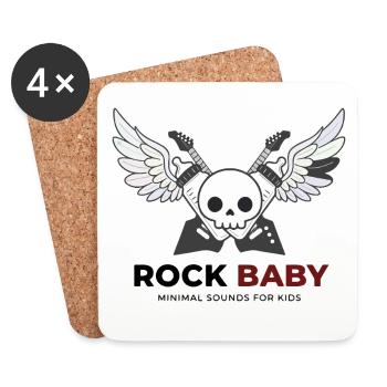 Rock Baby - Coasters (set of 4) - white - Front