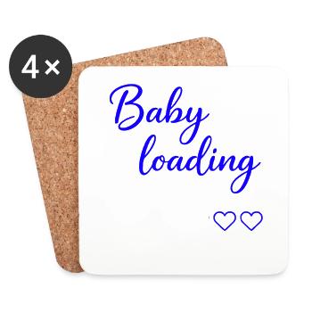 Baby loading - Coasters (set of 4) - white - Front