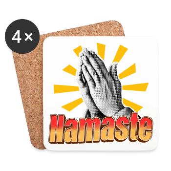 Namaste - Spiritual message - Coasters (set of 4) - white - Front