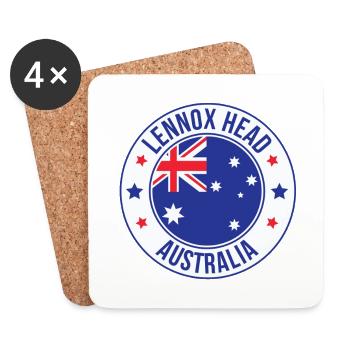 Insigne Lennox Head Australie - Dessous de verre (lot de 4) - blanc - Devant