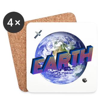 EARTH - Outer Space Series - Coasters (set of 4) - white - Front