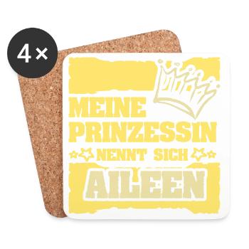 Spruch Aileen - Untersetzer (4er-Set) - Weiß - Vorne