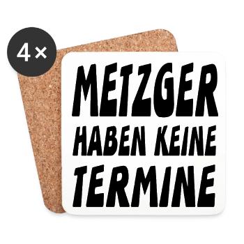 Metzger - Untersetzer (4er-Set) - Weiß - Vorne