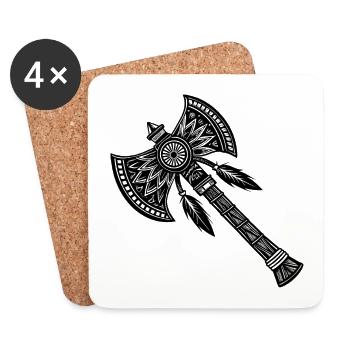 Indian axe - Coasters (set of 4) - white - Front