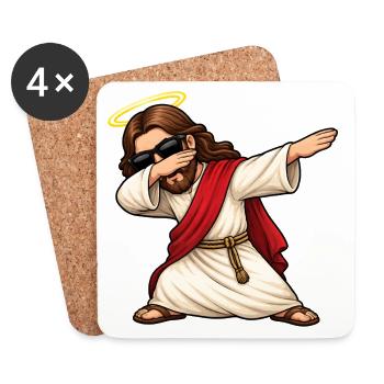 Dabbing Jesus - Coasters (set of 4) - white - Front