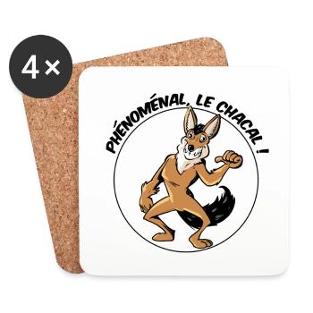 Phénoménal, le chacal ! - Dessous de verre (lot de 4) - blanc - Devant