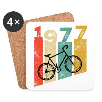 Millésime 1977 - Dessous de verre (lot de 4) - blanc - Devant