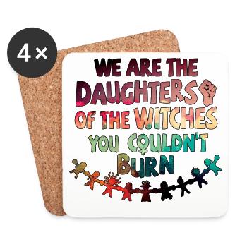 Nous sommes les filles des sorcières que tu n’as pas pu brûler - Dessous de verre (lot de 4) - blanc - Devant