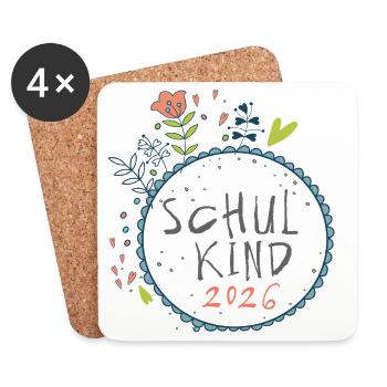 Écolier 2026 - Dessous de verre (lot de 4) - blanc - Devant