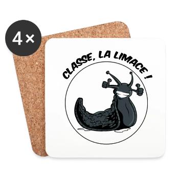 Classe, la limace ! - Dessous de verre (lot de 4) - blanc - Devant