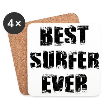 Meilleur surfeur de tous les temps - Dessous de verre (lot de 4) - blanc - Devant