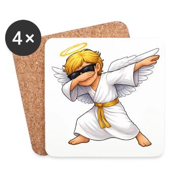 Dabbing Angel - Coasters (set of 4) - white - Front