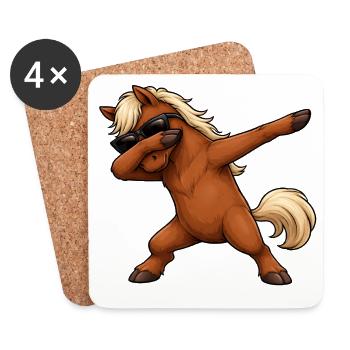 Cheval de dabing - Dessous de verre (lot de 4) - blanc - Devant