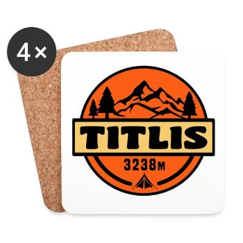 Titlis - Dessous de verre (lot de 4) - blanc - Devant