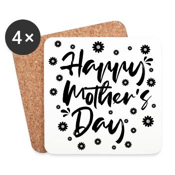 Happy Mothers Day Gift Shirt - Coasters (set of 4) - white - Front