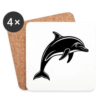 Dolphin - Coasters (set of 4) - white - Front