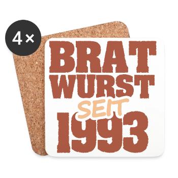 Grillen 1993 - Untersetzer (4er-Set) - Weiß - Vorne