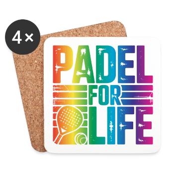 Padel for life - Untersetzer (4er-Set) - Weiß - Vorne