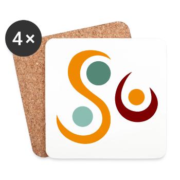 Yoga design_5 - Coasters (set of 4) - white - Front