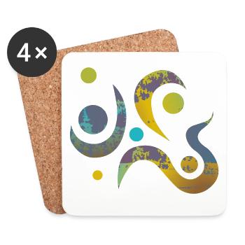 Yoga design_17 - Coasters (set of 4) - white - Front